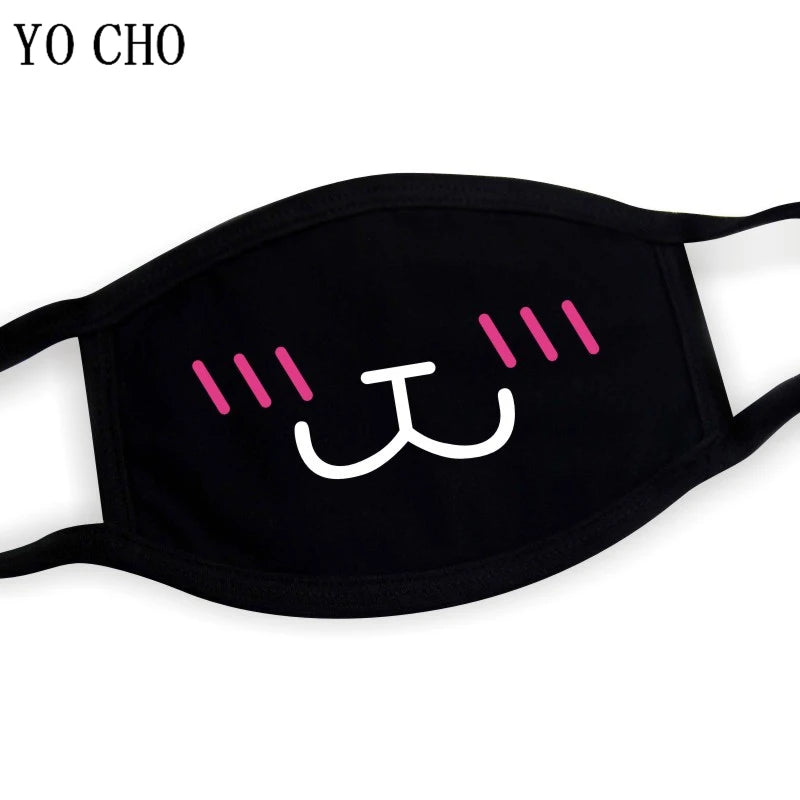 YO CHO Unisex Cotton Dust Mouth Mask – Anime Cartoon Respirator, Warm Mouth Muffle, Perfect Birthday Party Gift
