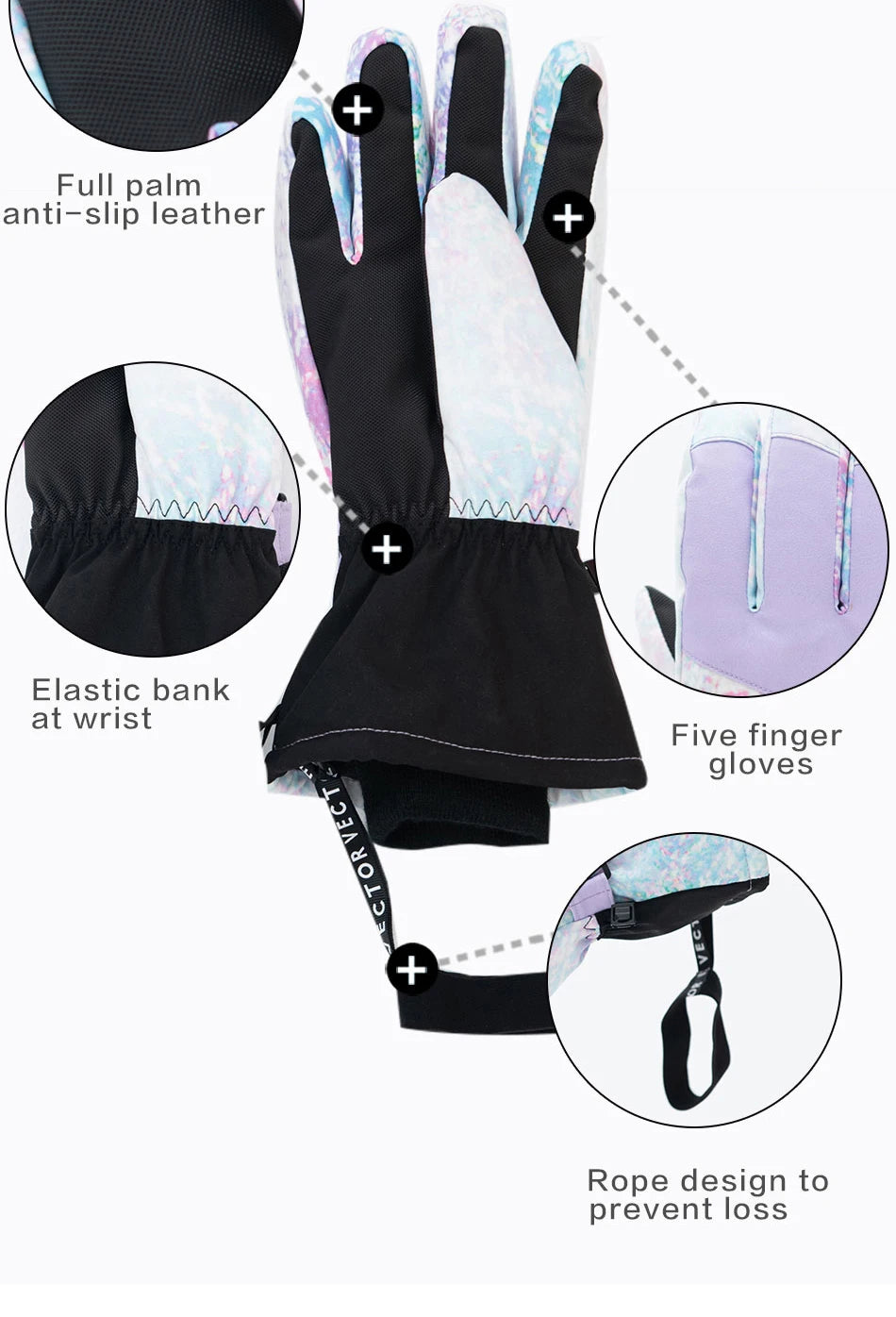 2-in-1 Extra Thick Ski Gloves – Waterproof, Windproof Winter Mittens for Men & Women