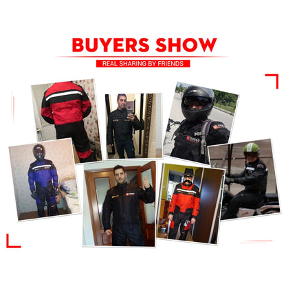 DUHAN Windproof Motocross Jacket & Pants for Men – Wear-Resistant Motorcycle Gear with Body Armor, Winter Moto Clothing