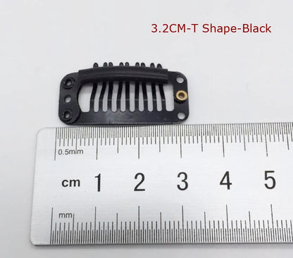 50Pcs Wig Clips Snap Clips - 2.3cm-3.6cm Black & Brown Hair Extension Weft Clips for Wig Styling & Hair Tools