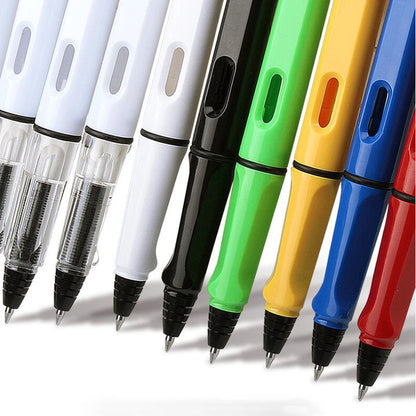 High Quality Transparent White Piston Fountain Pen with Bullet Nib 0.38mm/0.5mm for Office & School Stationery