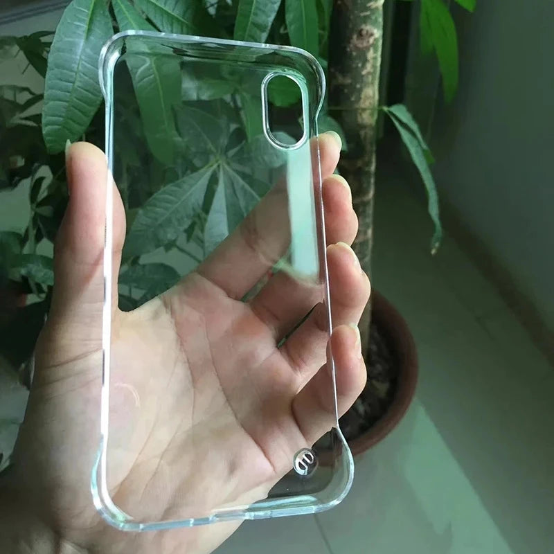 Ultra Thin Transparent PC Hard Case for iPhone 7–16 Series | Borderless Anti-Drop Protection Cover