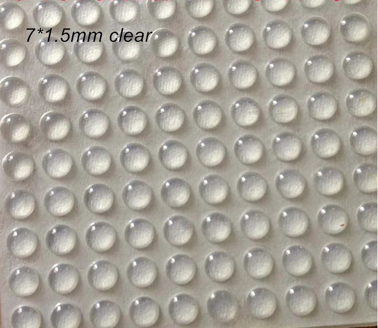 100Pcs 5-7*1.5/2mm  3M Self Adhesive Round Silicone Rubber Bumpers Soft Clear Black Anti Slip Shock Absorber Feet Pads Damper