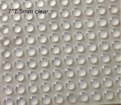 100Pcs 5-7*1.5/2mm  3M Self Adhesive Round Silicone Rubber Bumpers Soft Clear Black Anti Slip Shock Absorber Feet Pads Damper