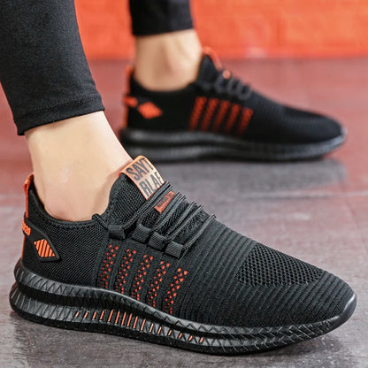 Men’s Lightweight Fashion Sneakers - Breathable Lace-Up Casual Walking Shoes