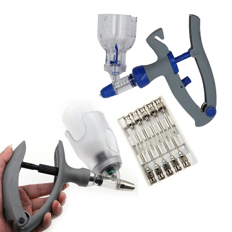 Automatic Veterinary Syringe 1ml/2ml/5ml — Adjustable Continuous Injection for Livestock, Pigs, Cattle, Sheep