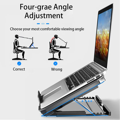 Large Gaming Laptop Cooler for 12-16 Inch Notebooks - Dual USB Cooling Pads, Adjustable Wind Speed, Silent Laptop Stand