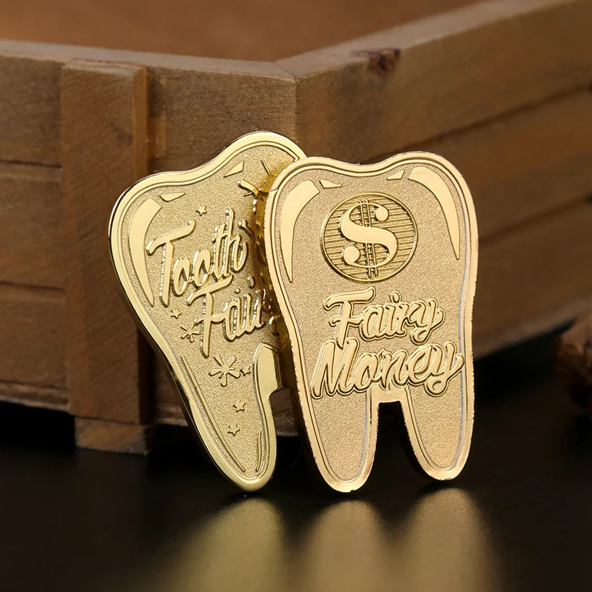 1PC Creative Kids Tooth Fairy Commemorative Coin - Fun Tooth Exchange Gift and Physical Metal Art Coin