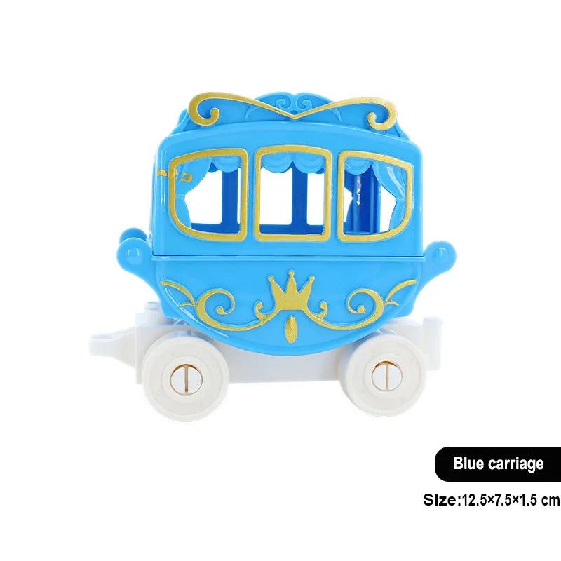 New Large Building Blocks Toys – Cartoon Princess Carriage, Car & Airplane Vehicle Models, Big Bricks Gift for Kids