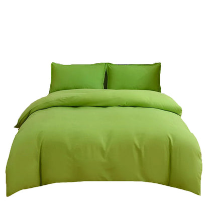 New Design Dark Green Bedding Set - Duvet Cover, Bed Sheet & Pillowcase, King/Queen/Full/Single Size (Excluding Filler), 3/4pcs