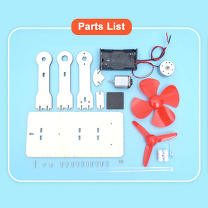 Children’s Electrical Experiment Kit – DIY Wind Powered Educational Physics Science Assembly Toy Model Teaching Aid for Kids Learning