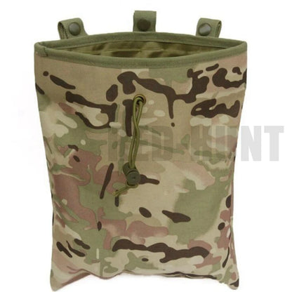 Tactical MOLLE Dump Pouch: Mag Recovery Bag for Magazine Recycling - Hunting Gear Holder with Drawstring Storage Pack