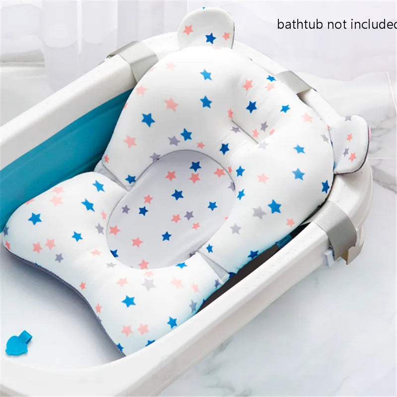 Non-Slip Baby Bath Cushion – Newborn Safety Support Pad & Soft Bathtub Mat