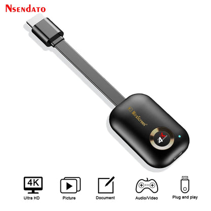 Mirascreen G9 Plus 4K Wireless Display Dongle - 2.4G/5G H.265 Wifi for Miracast, Airplay, DLNA from Android/iOS to TV