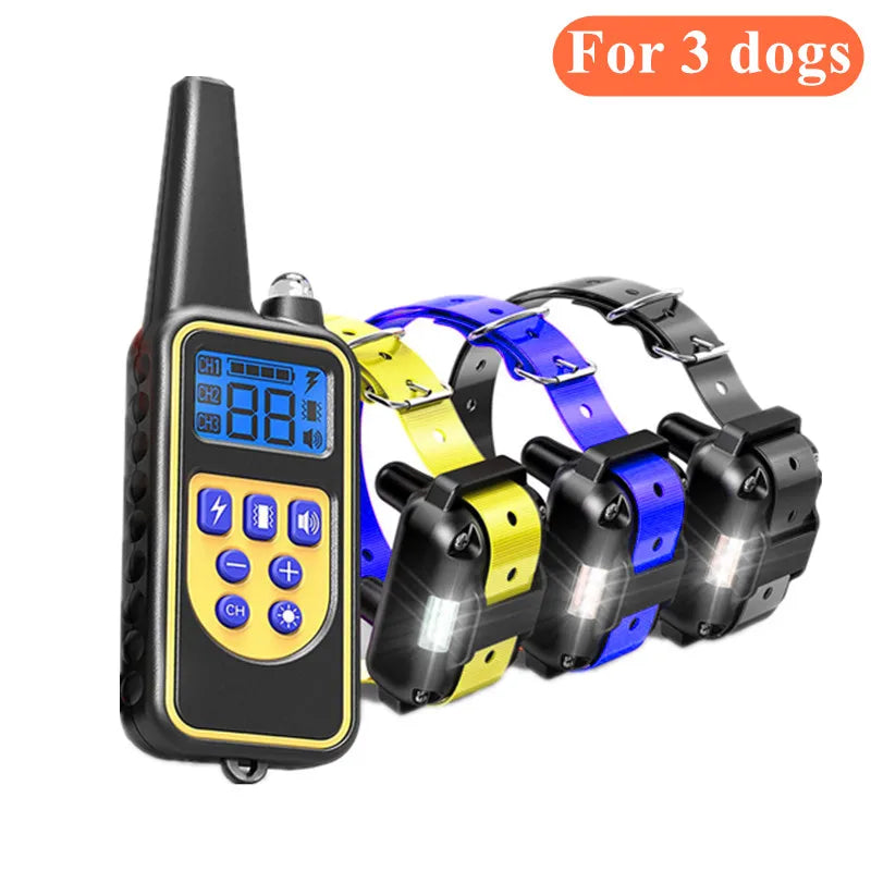 Waterproof Electric Dog Training Collar with Remote – Rechargeable Anti-Bark Control Device for All Dog Sizes