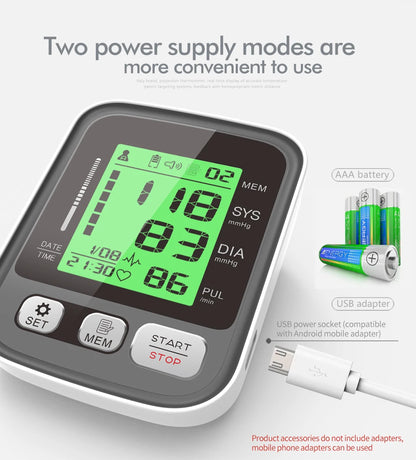 KIUZOU Upper Arm Automatic Blood Pressure Monitor – Sphygmomanometer for Accurate Arterial Pressure Measurement