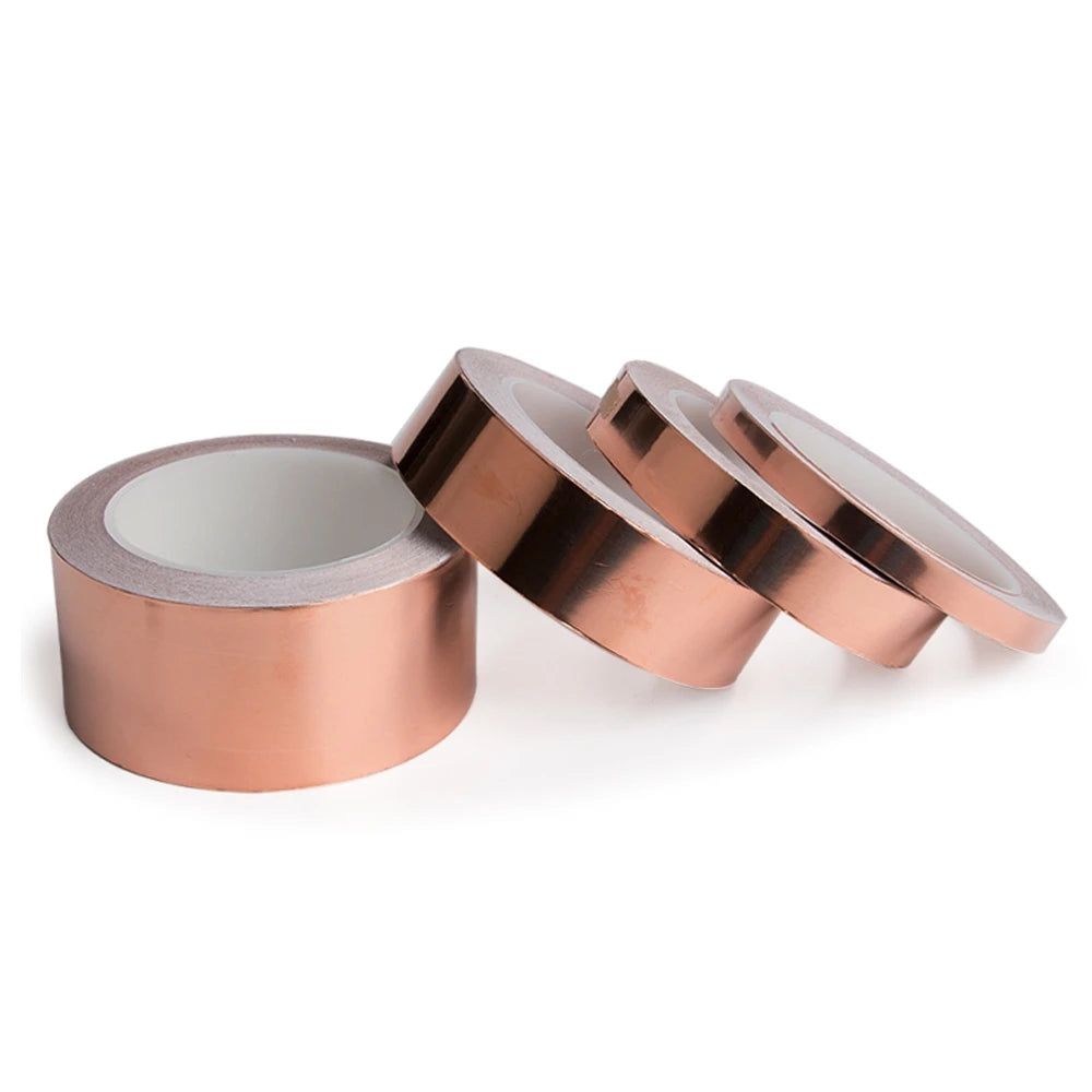 YX 10M Conductive Copper Foil Tape - Single-Sided EMI Shielding Anti-Static Adhesive Repair Tape