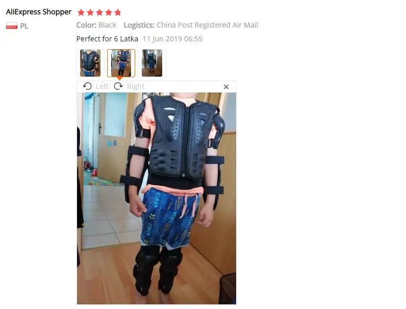 Kids Motocross Body Armor Vest – Chest, Spine & Knee Protection Gear for Boys & Girls (Height 0.85–1.7m)