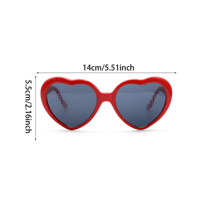 Women’s Fashion Heart-Shaped Glasses Watch - Nighttime Light Diffraction to Heart Shape, Stylish Female Sunglasses