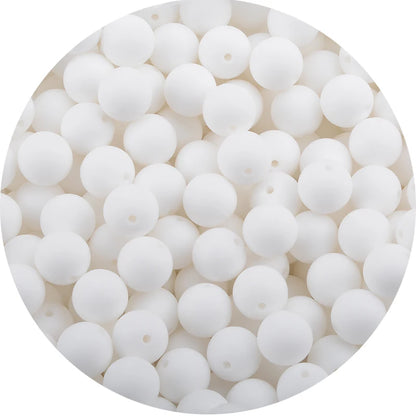 LOFCA Silicone Teething Beads - 20pcs 15mm Round Baby Chew Beads for DIY Teether Toys Infant Accessories