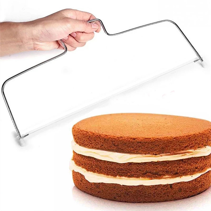 Adjustable Height Cake Cut Slicer: Stainless Steel Device for Cake Decorating - DIY Bakeware Kitchen Cooking Tool