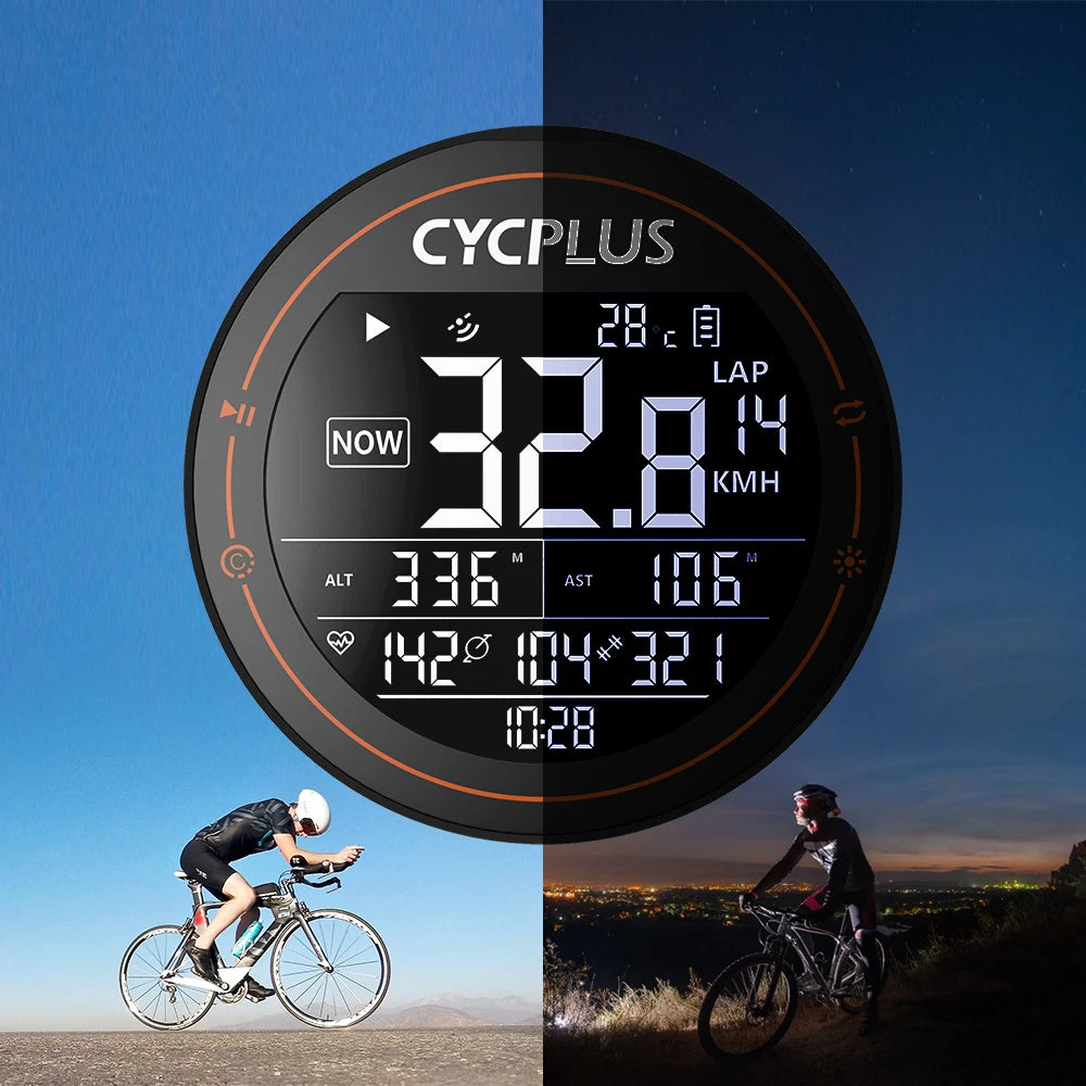 CYCPLUS M2 Wireless Bicycle Computer – ANT+ & Bluetooth GPS Speedometer, Waterproof Bike Cyclocomputer Accessories