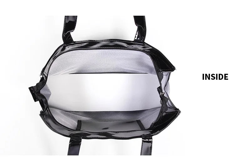 Simple Stylish PVC Reusable Shopping Bag – Luxury Eco-Friendly Waterproof Tote for Summer Beach