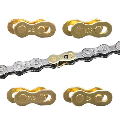 5 Pair Bicycle Chain Link Connectors — Quick Release Master Links for 6–12 Speed MTB Bikes