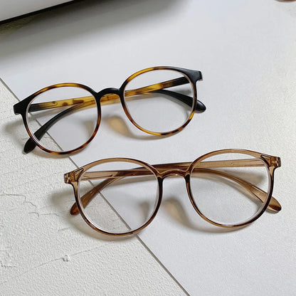Anti Blue Light Round Computer Glasses for Women & Men, PC Eyewear Frame Optical Spectacles for Eye Strain Protection & Screen Blocking