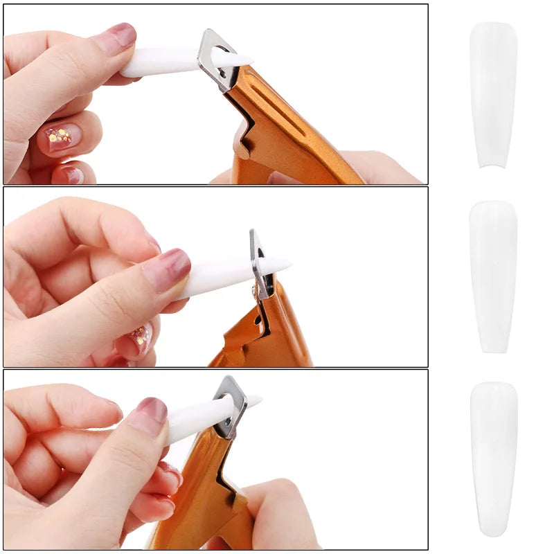 Professional Fake Nail Cutter - U-Type Acrylic Nail Tip Edge Trimmer Stainless Steel Manicure Tool