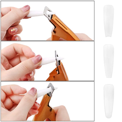 Professional Fake Nail Cutter - U-Type Acrylic Nail Tip Edge Trimmer Stainless Steel Manicure Tool