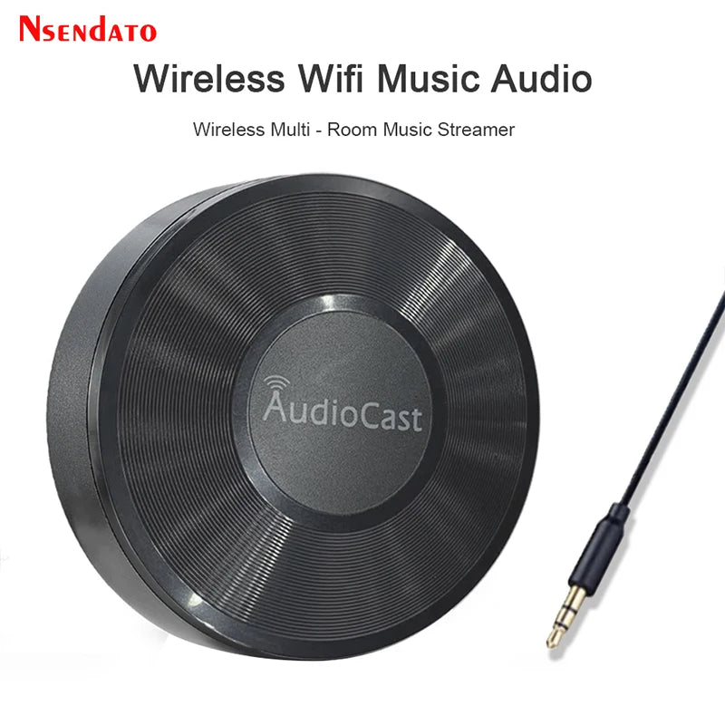 M5 AudioCast Airplay Wireless Music Receiver – 2.4G WIFI HiFi Speaker Adapter for DLNA, Spotify & Audio Streaming