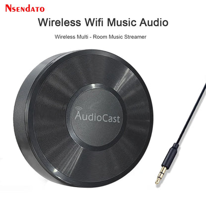 M5 AudioCast Airplay Wireless Music Receiver – 2.4G WIFI HiFi Speaker Adapter for DLNA, Spotify & Audio Streaming