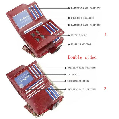 Fashion Small Leather Wallet for Women — Stylish Zipper & Hasp Card Holder, High-Quality Short Credit Card Purse