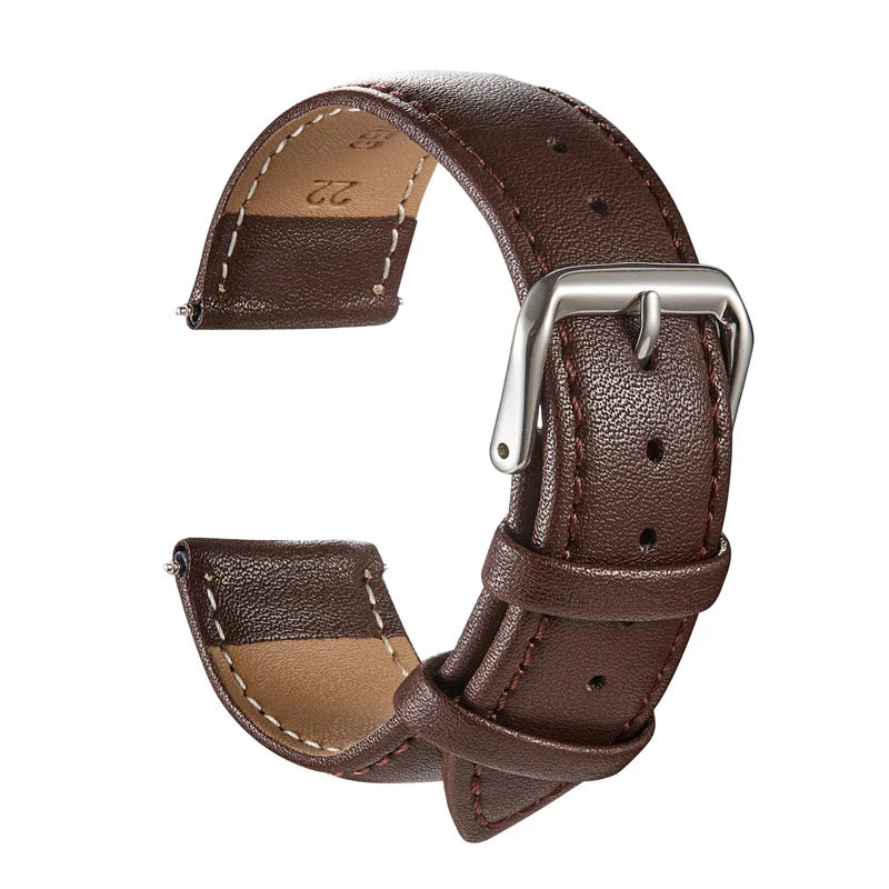 Genuine Leather Watchbands – Calfskin Replacement Straps for Men & Women, 18mm-24mm