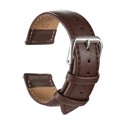 Genuine Leather Watchbands – Calfskin Replacement Straps for Men & Women, 18mm-24mm