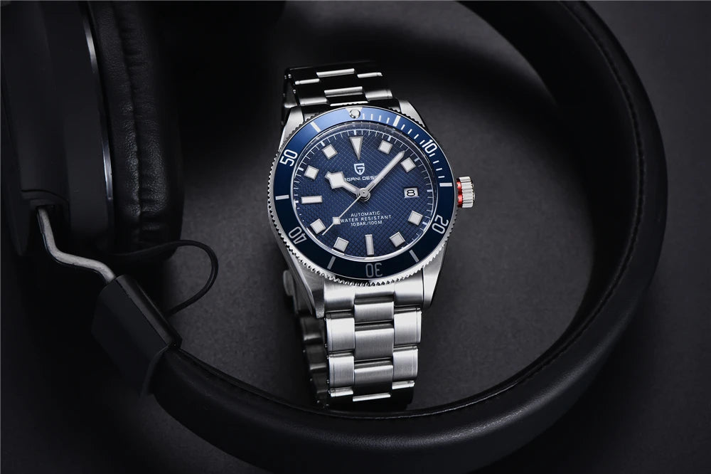 PAGANI DESIGN 2025 BB58 Men's Watch – Retro Automatic NH35A Mechanical, Luxury 100M Waterproof Wristwatch