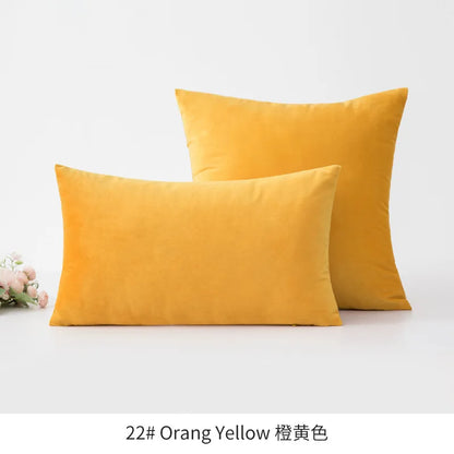 Inyahome Soft Velvet Cushion Cover - Pink Grey Beige Green Decorative Pillowcase For Bedroom Sofa 30x50cm 45x45cm