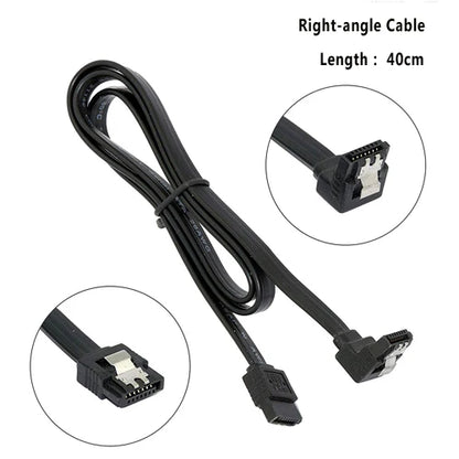 SATA 3.0 Hard Drive & SSD Cable - 90-Degree SATA Data Adapter for Asus, MSI & Gigabyte Motherboards
