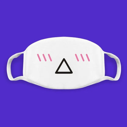 Kawaii Anime Expression Cotton Face Mask – Breathable Smile Mouth Muffle for Unisex Korean Style