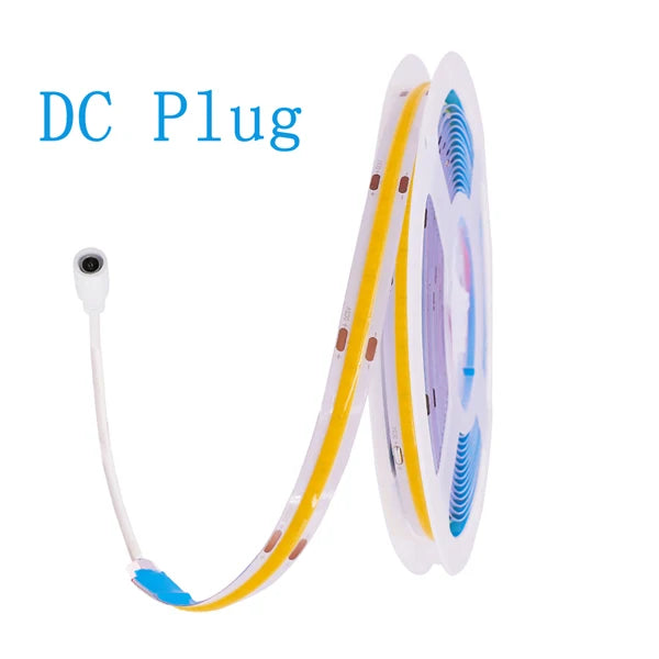 DC 5V USB LED COB Strip Light – High Density 320LED Flexible Tape Lighting in Warm White, Natural White, Red, Blue & Green for Home Decor