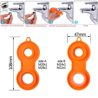 Faucet Bubbler Wrench - Universal Water Outlet Aerator Tool for Nozzle Filter Repair - Replacement Disassembly Spanner