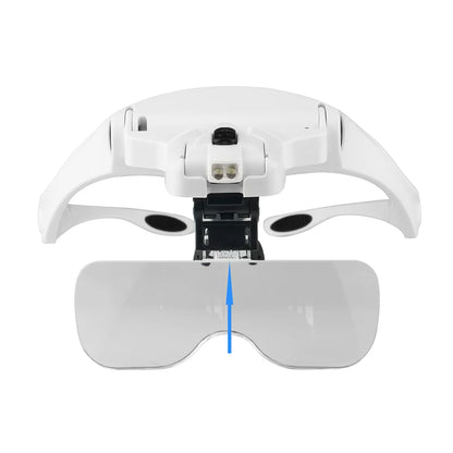 Adjustable Illuminated Magnifying Glass – 1.0X–3.5X Loupe with 2 Lights for Reading & Detail Work