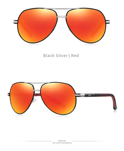 BARCUR Aluminum Vintage Polarized Sunglasses – Classic Men’s & Women’s Driving Shades, UV Protection Eyewear