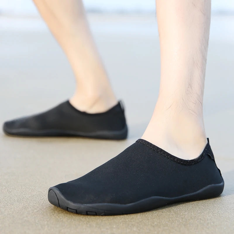 Solid Color Unisex Quick-Drying Aqua Sneakers - Children’s Swimming & Beach Water Shoes, Barefoot Shoes for Women