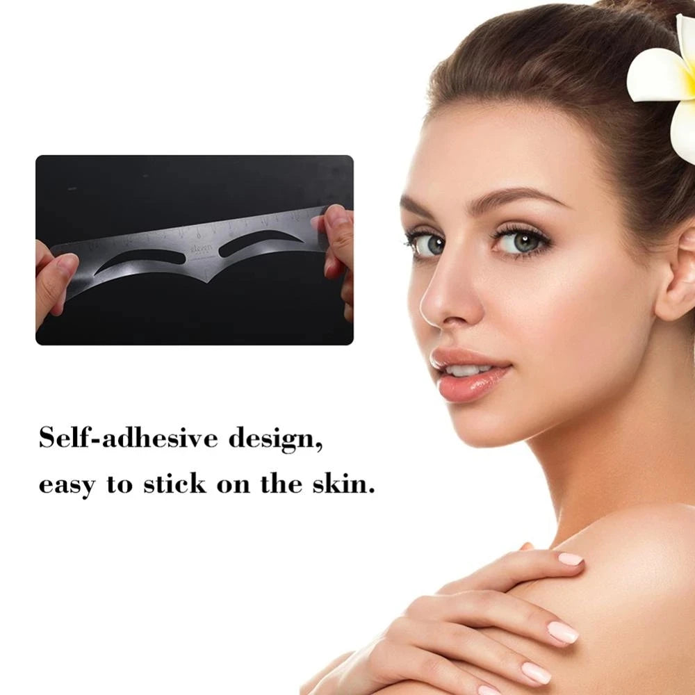 50pcs Disposable Microblading Ruler Guide Stickers – Permanent Eyebrow Makeup Tool