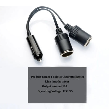 Dual-Port Car Cigarette Lighter Splitter - Universal Female Socket Power Adapter for Automotive Electronics & Accessories