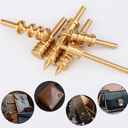 LMDZ Leather Burnisher – Pointed & Flat Tip Edge Tool for Slicking & Burnishing Brass Leathercraft