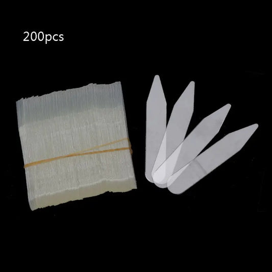 200Pcs Plastic Collar Stiffeners Set | Dress Shirt Men's Gifts | Clear Plastic Collar Stays 55 x 10 mm