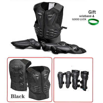 Full Body Protective Armor for Kids & Youth – Motocross, Skating Vest with Chest, Spine, Knee & Elbow Guards (0.8-1.6m)